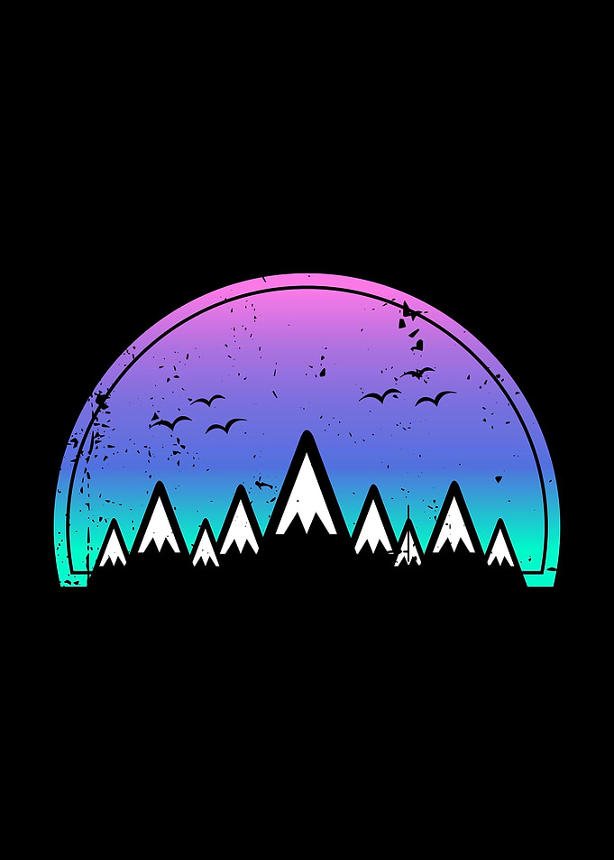 Hiking mountain Sunset