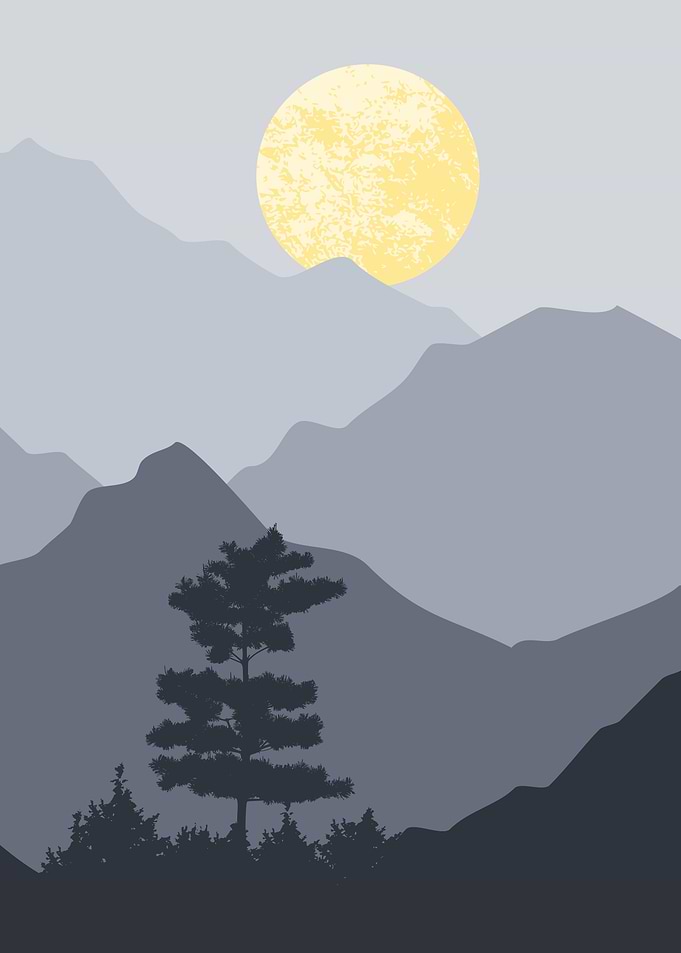 Mountain layer and forest