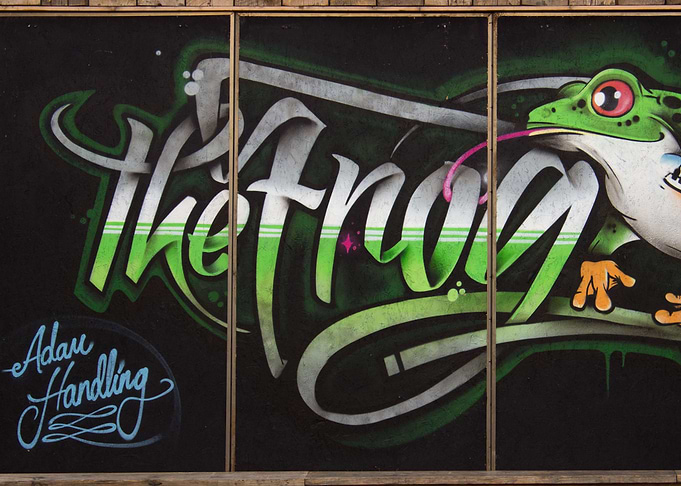 street art the frog