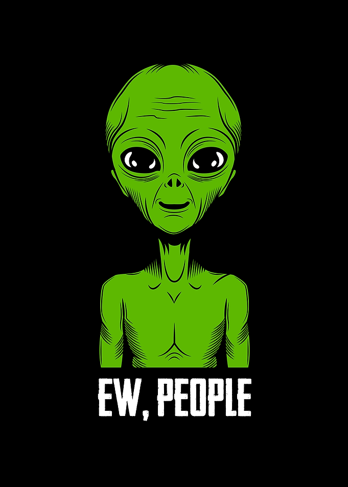 Ew People Green Alien UFO