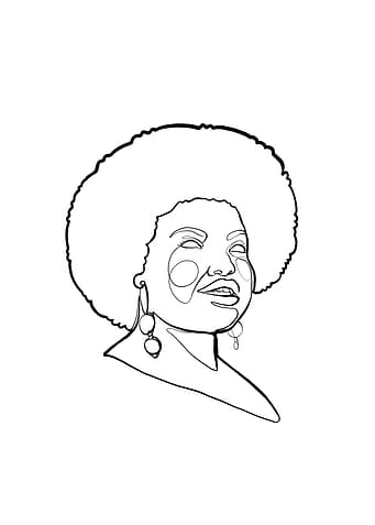 Woman Face One Line