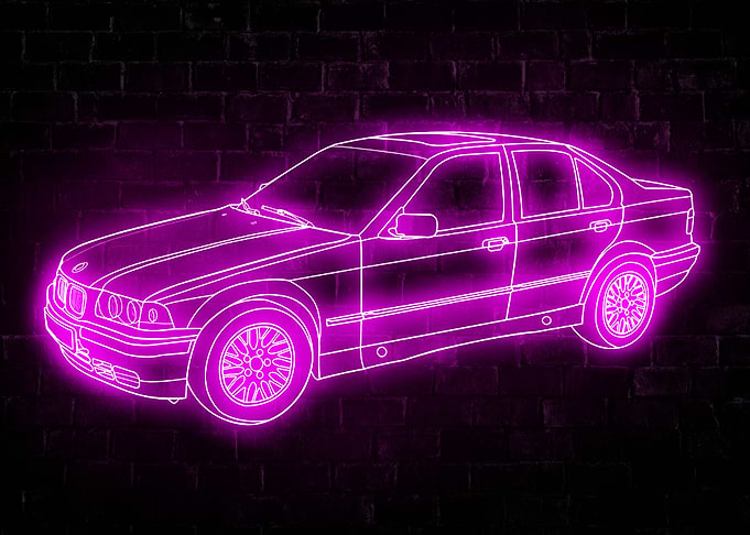 BMW Neon Car