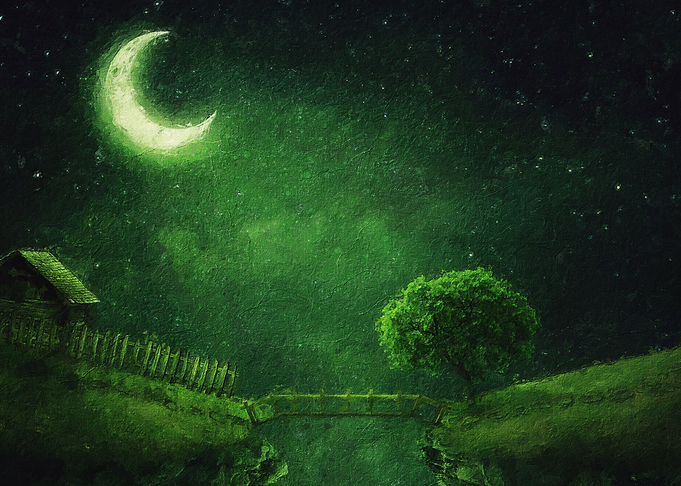 green night scene