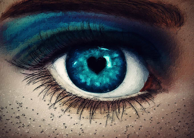 female eye painting