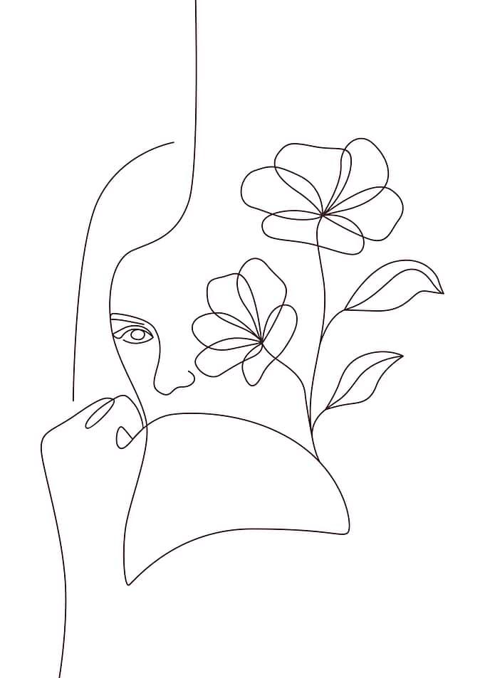 Erotic Woman Floral face