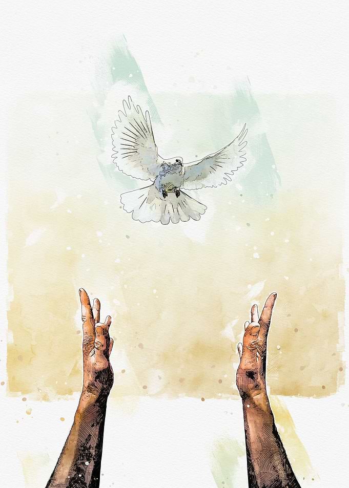Peace conceptual painting