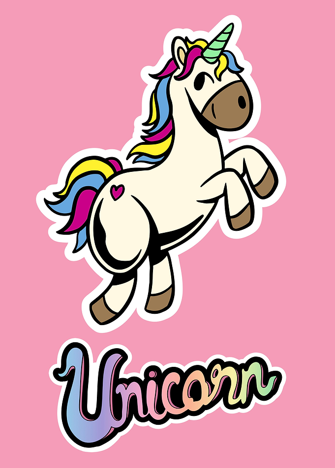 Cute Unicorn Horse