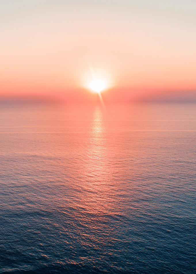 Warm Sunset over the Ocean