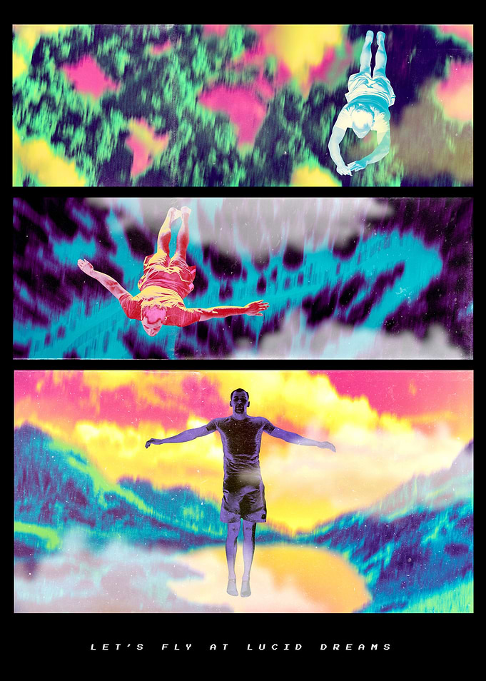 People flying psychedelic