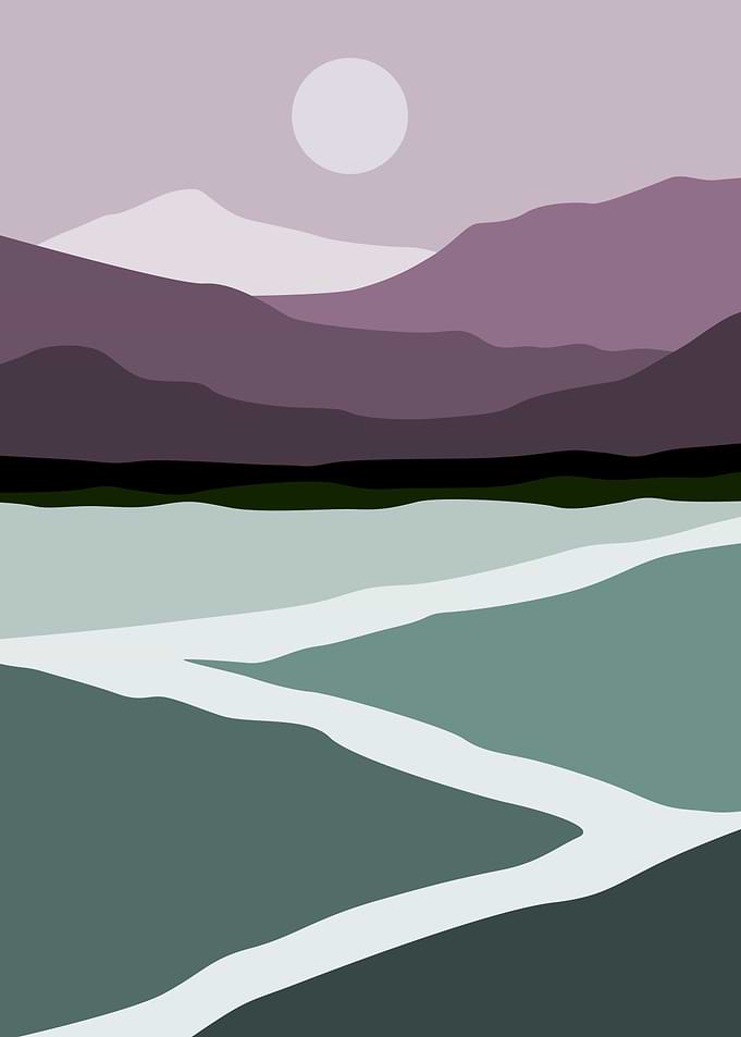 Mountain layer and River