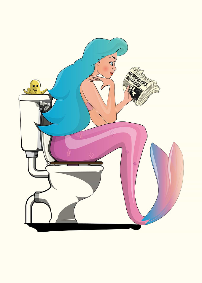 Mermaid on the Toilet