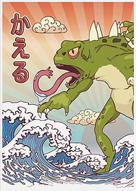 Kaiju Frog Kanagawa Wave