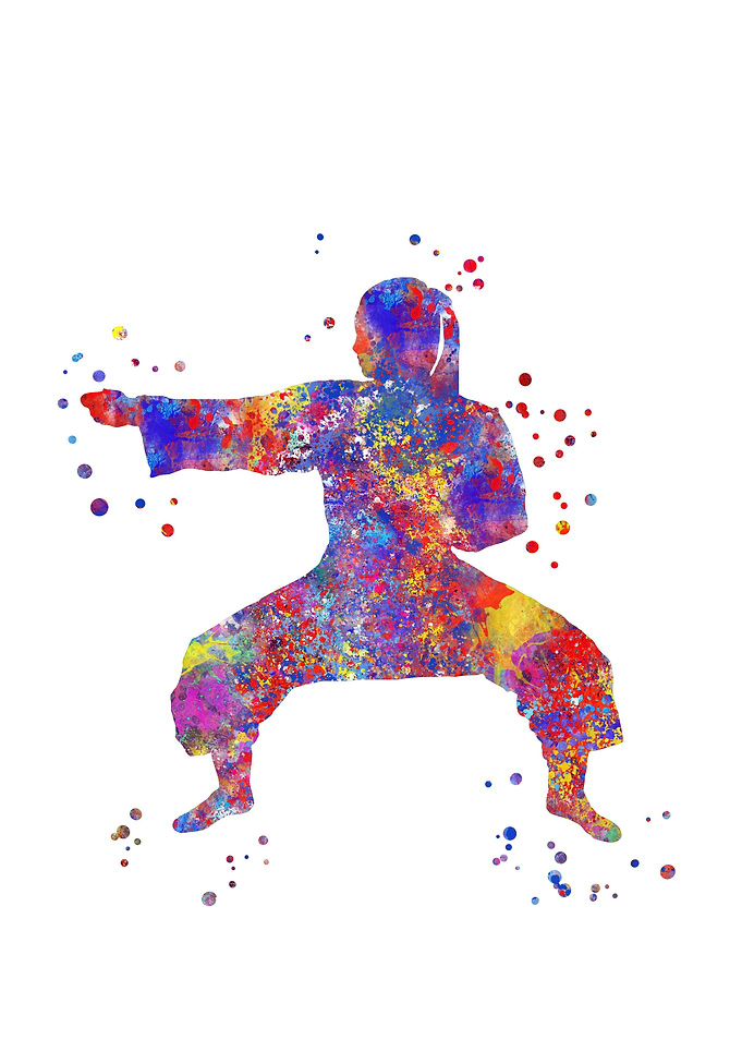 Karate fighter girl