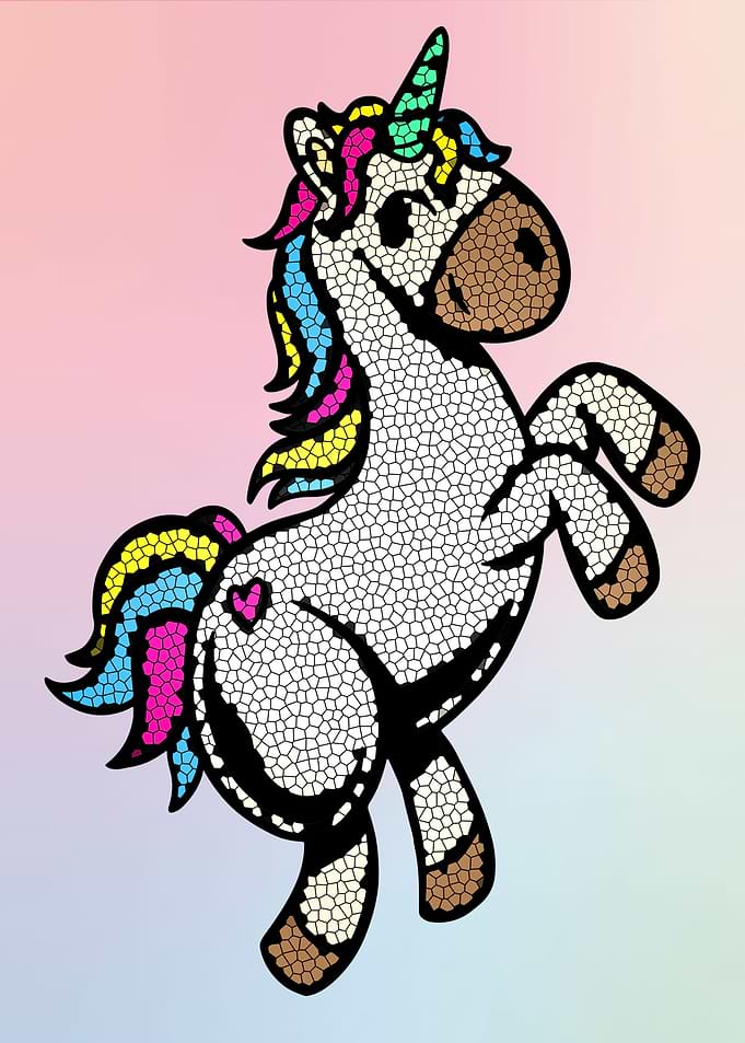 Colorful Unicorn Horse