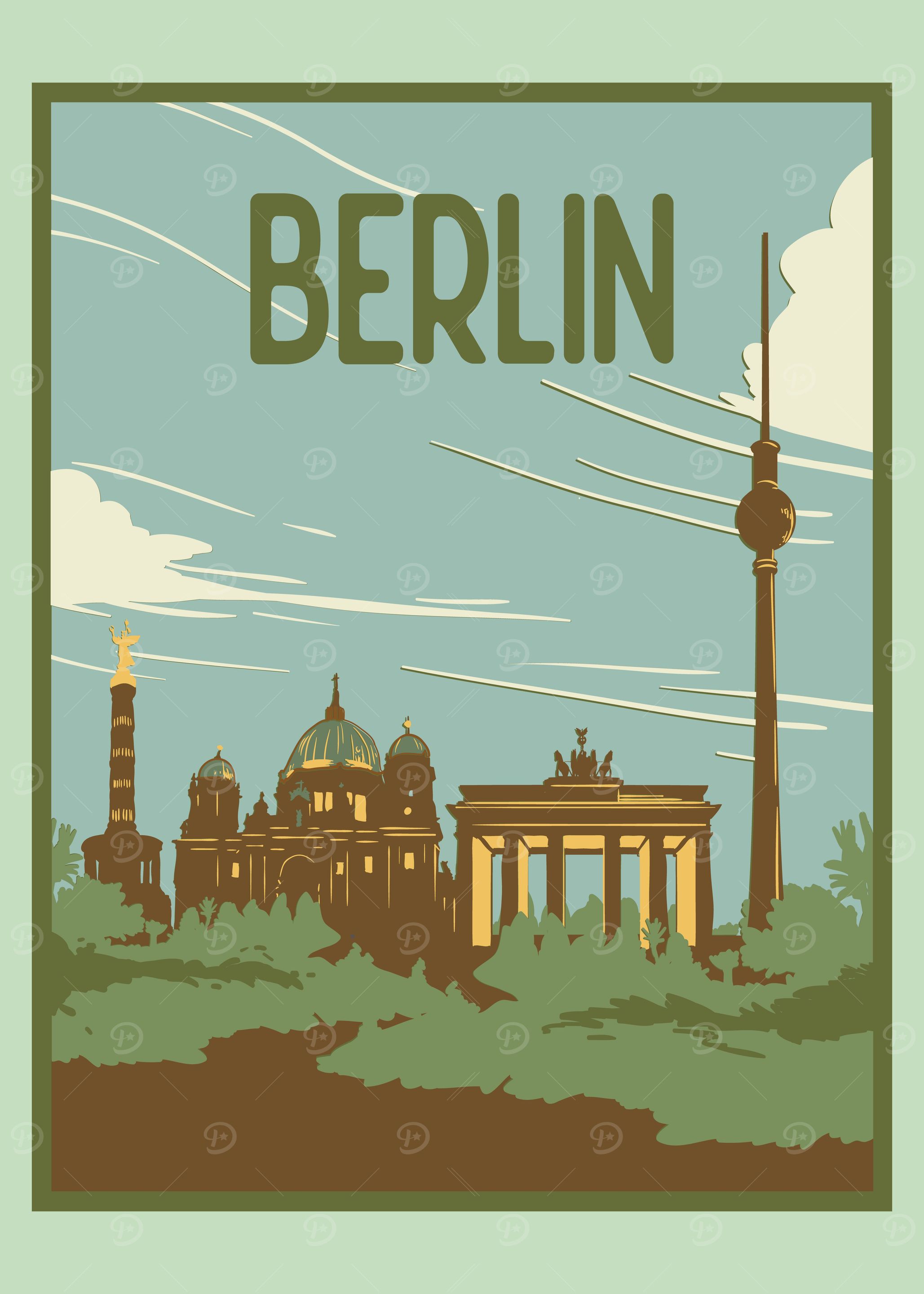 Berlin Retro Poster