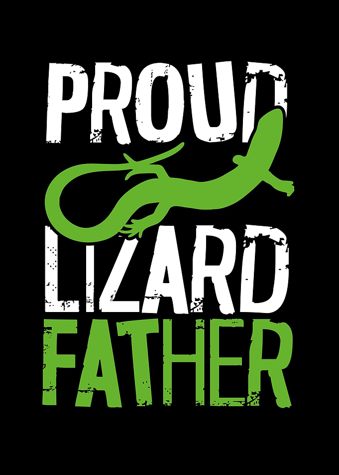 Proud lizard father