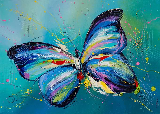 Butterfly in blue