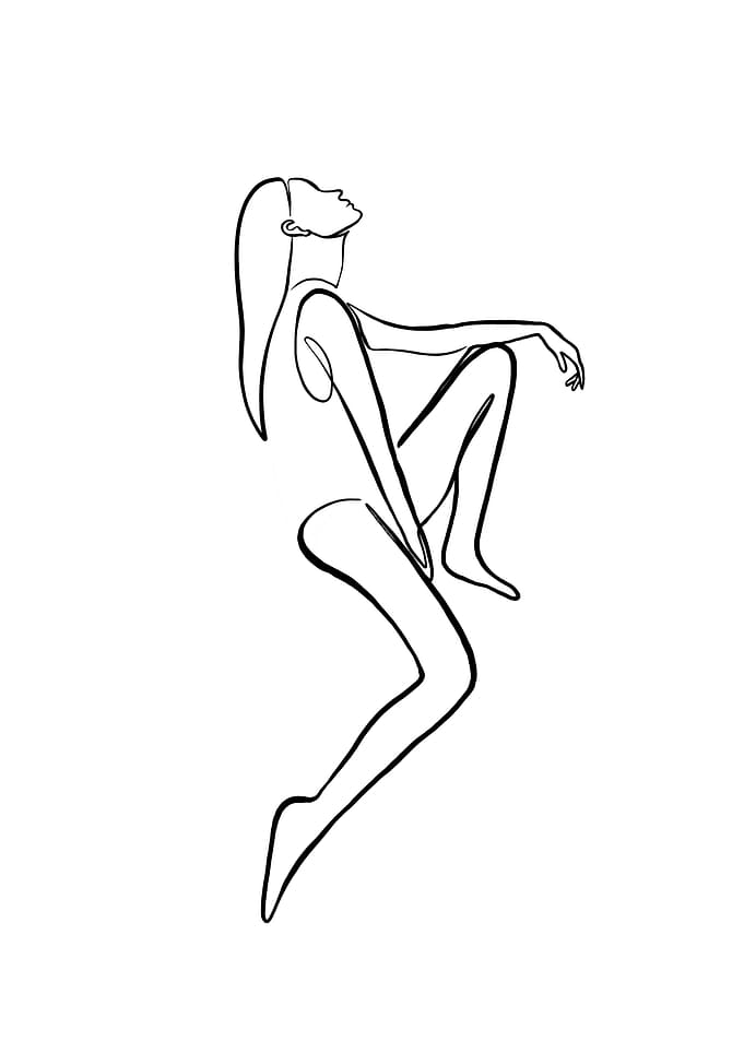 Woman Nude One Line