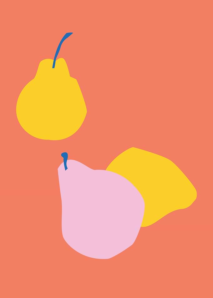 Pear fruits kitchen decor