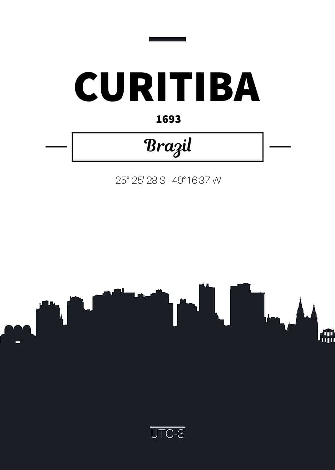 Curitiba skyline poster