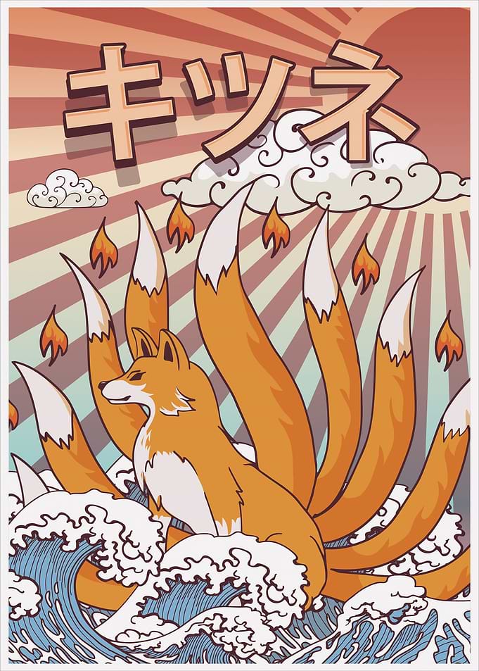 Kitsune Nine Tailed Fox