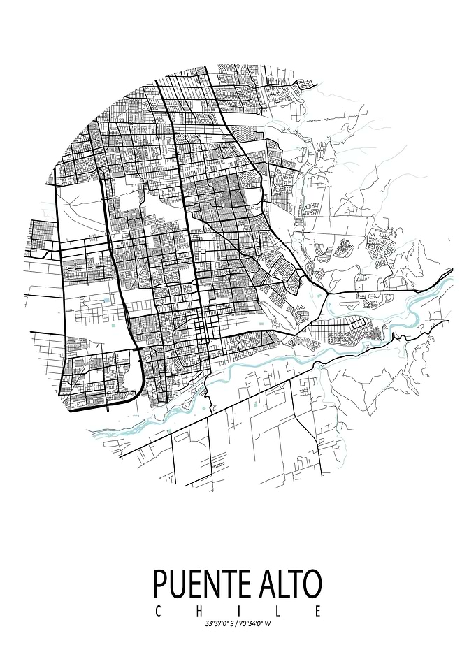 Puente Alto Map Circle