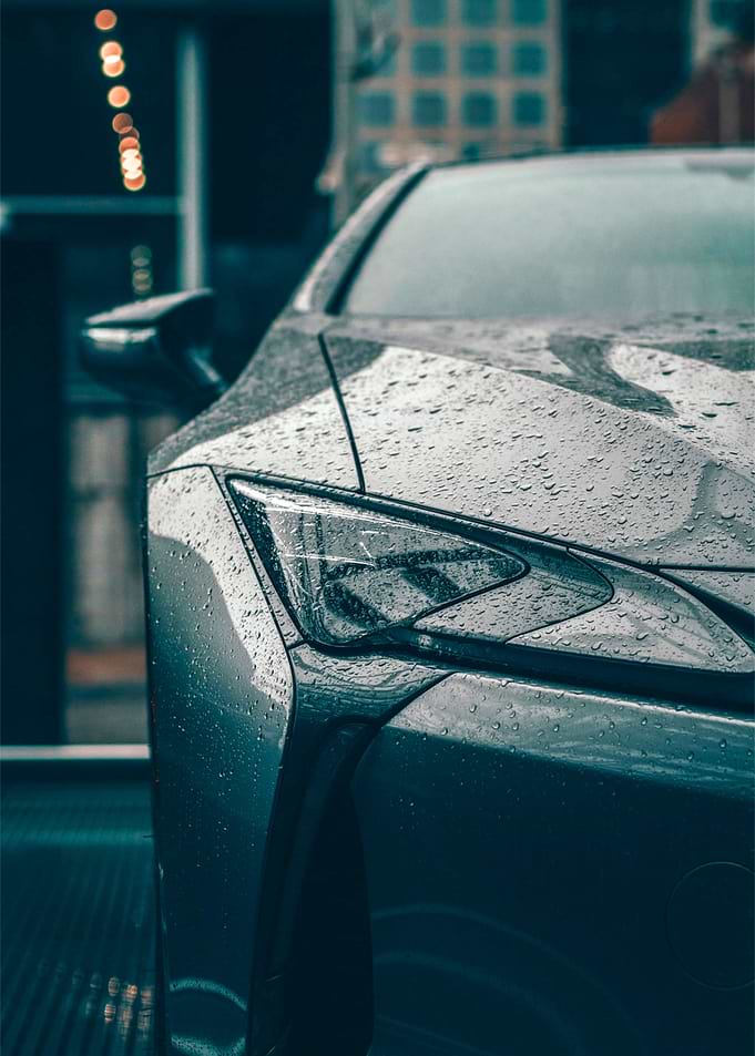 Super car in Rain
