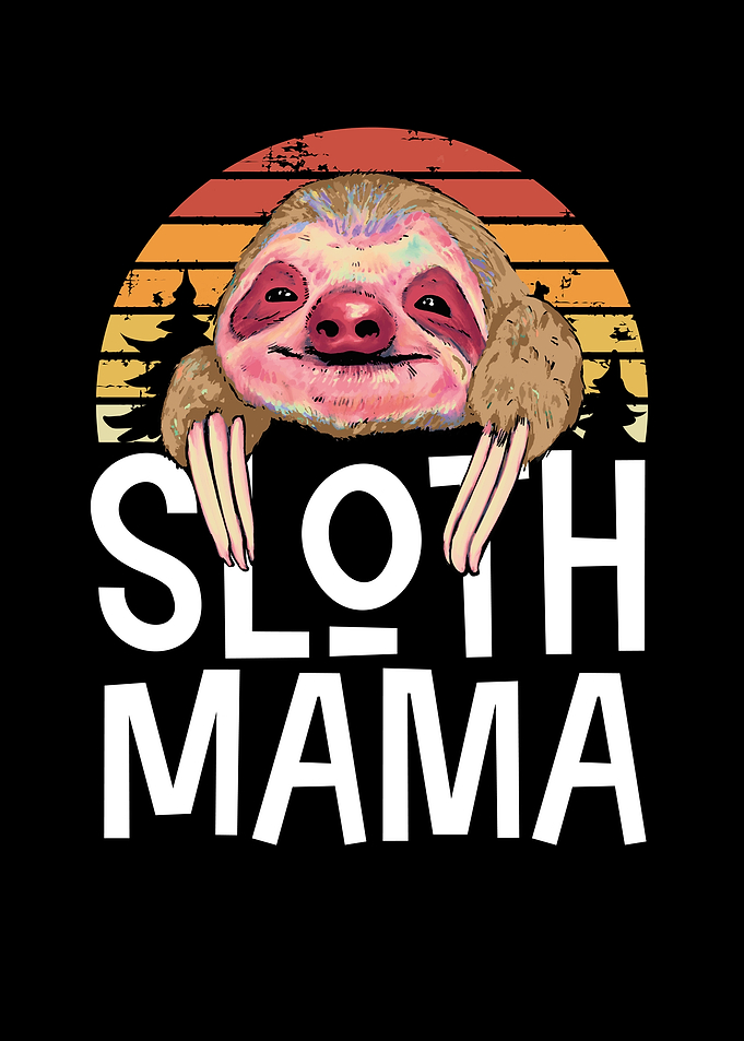 Sloth mom retro