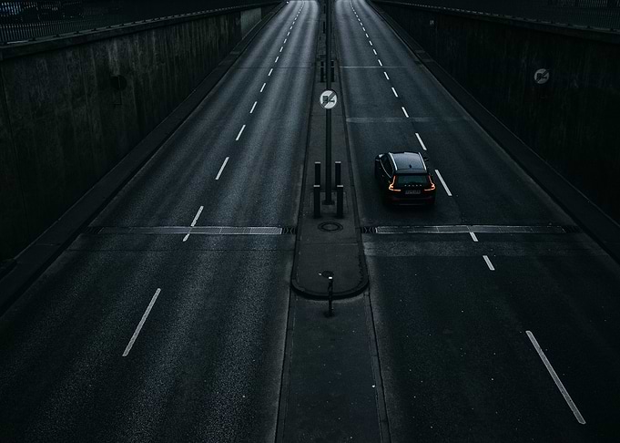 Car on the road