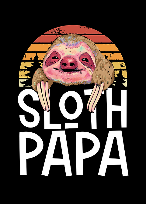 Sloth dad retro