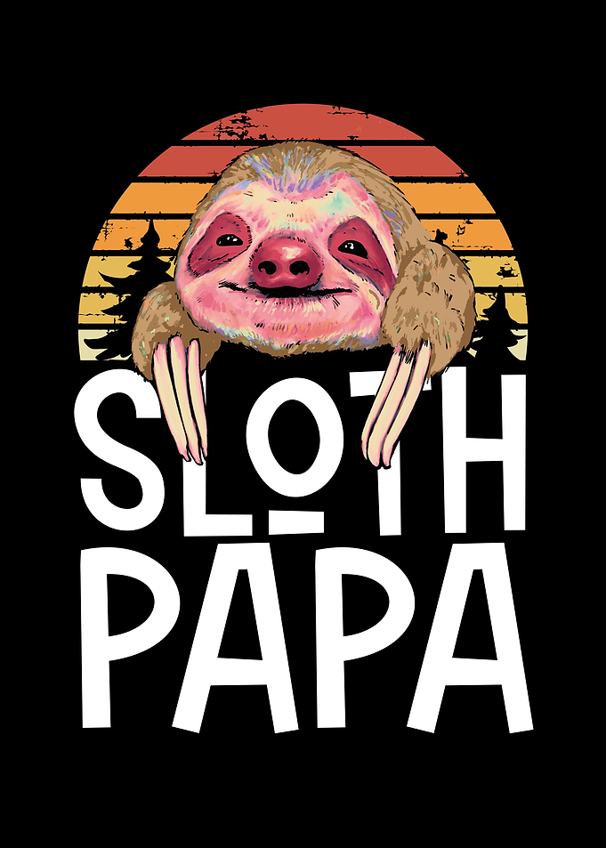 Sloth dad retro