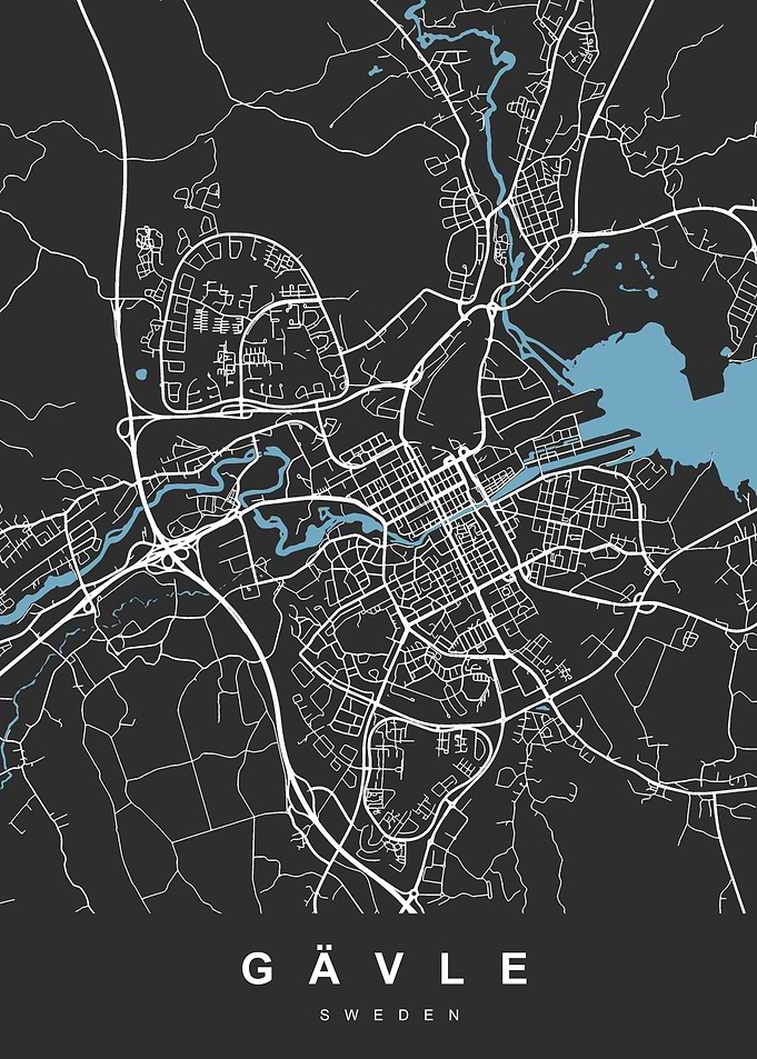 GAVLE Map SWEDEN