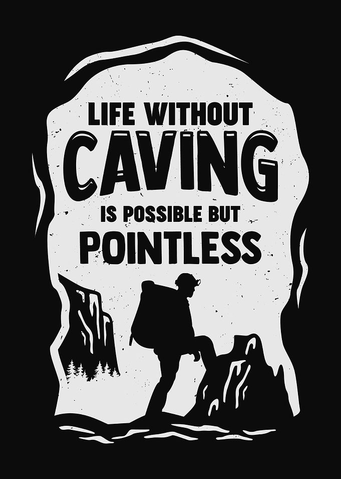 Funny Caving Caver Design