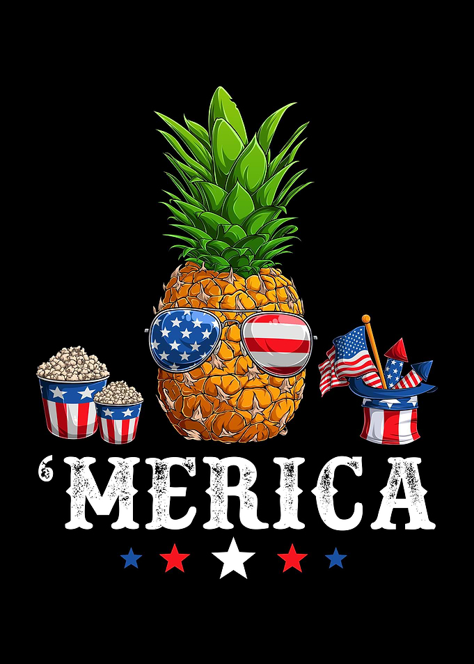 Pineapple American Flag