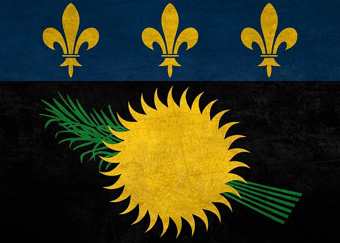 Flag of Guadeloupe on Wall