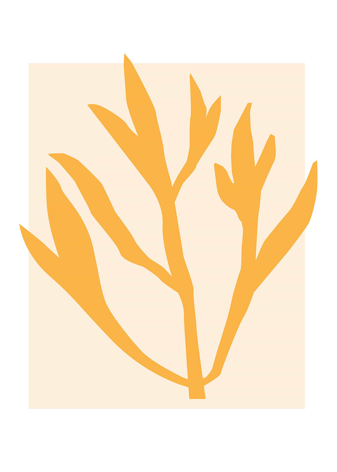Yellow Tropical leaf decor