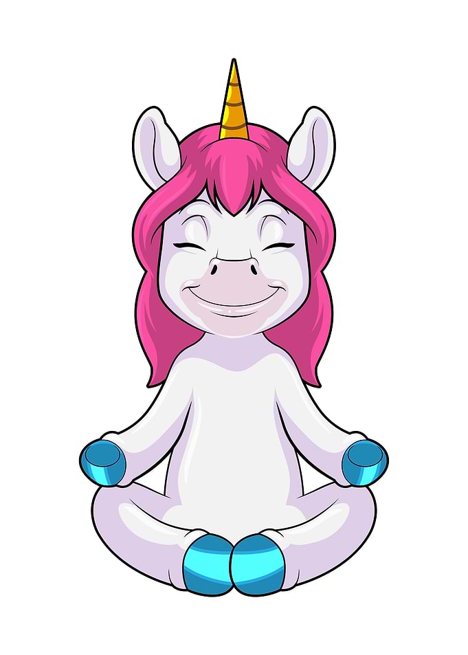 Unicorn Meditate Sitting