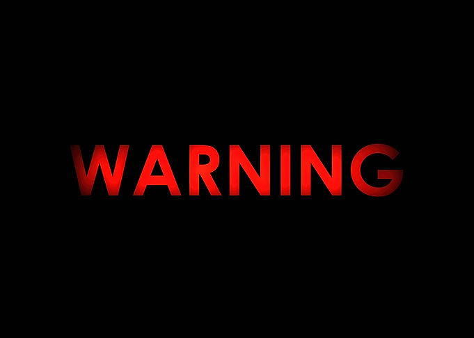 Warning red message text t