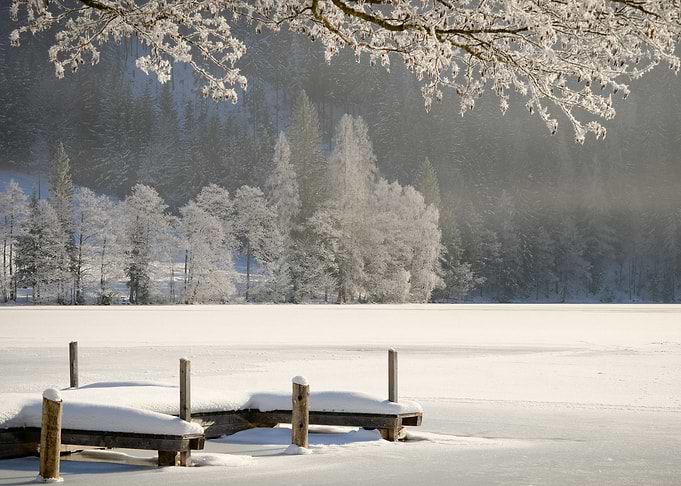 Frozen lake