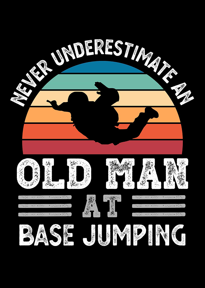 Old Man at Base jumping