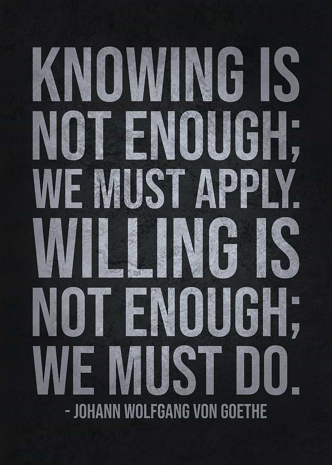 Knowing Is Not Enough