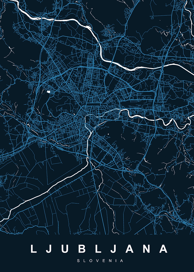 LJUBLJANA Map SLOVENIA