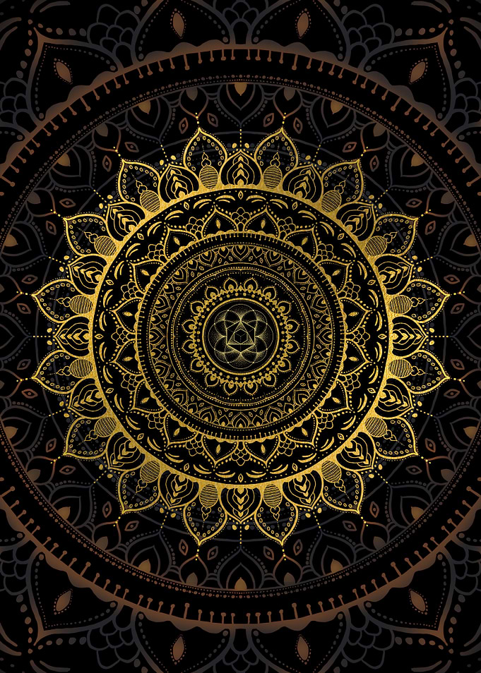 Gold Zen Mandala 9