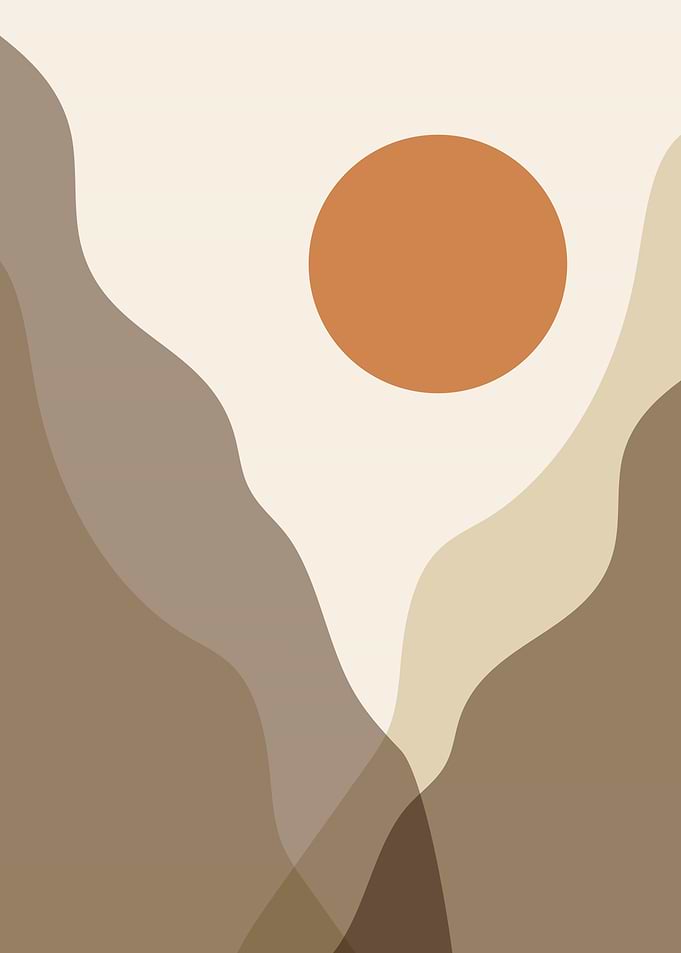 Mid century Mountain Sun