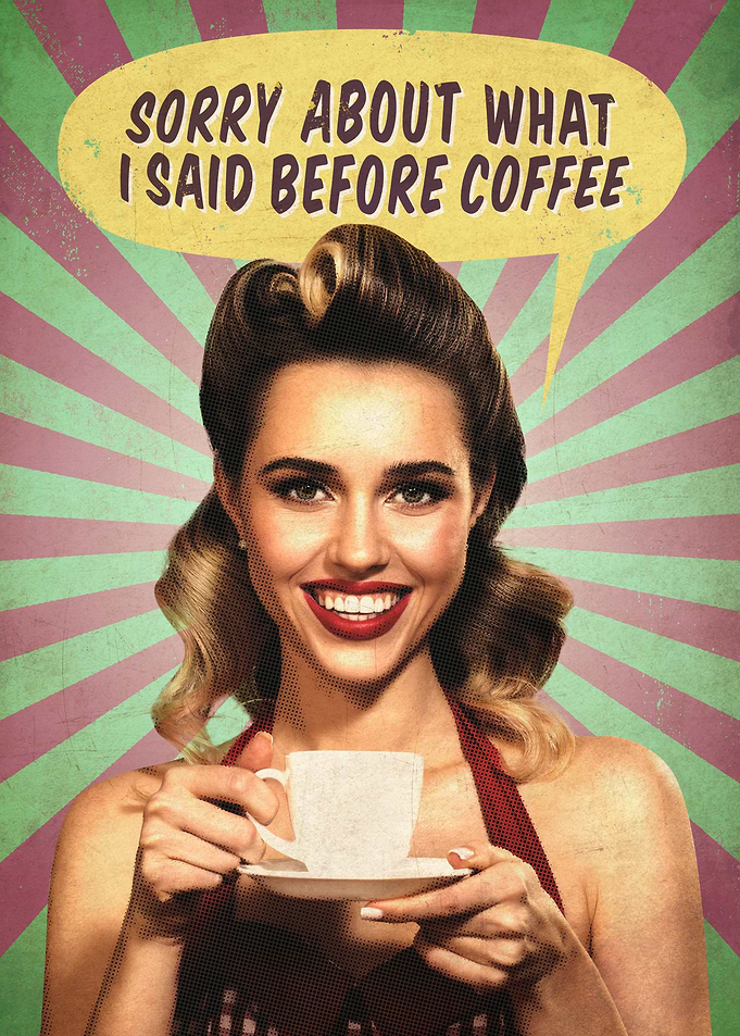 Retro Coffee Woman