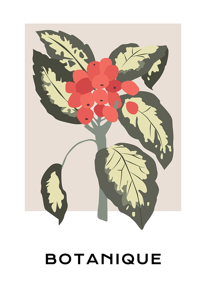 Botanical green leaf plant