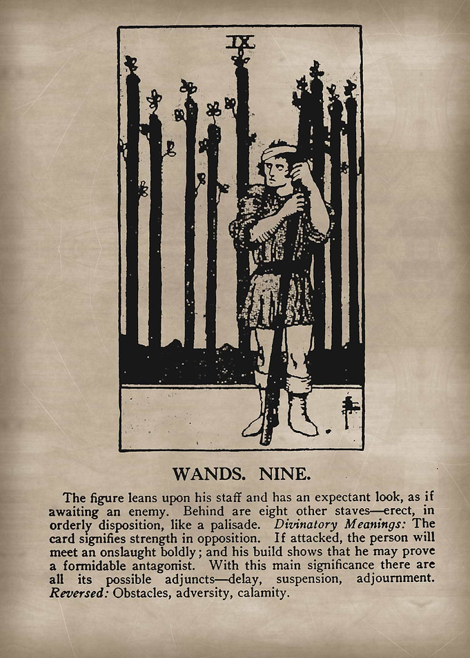 Wands Nine Tarot Card