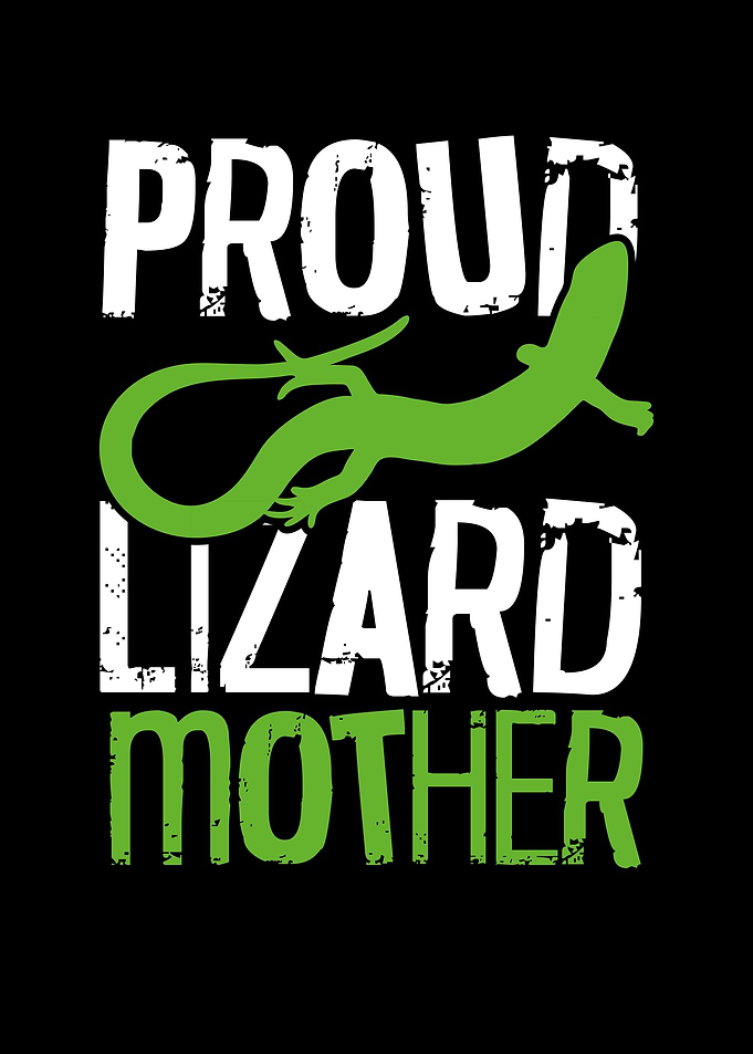 Proud lizard mother