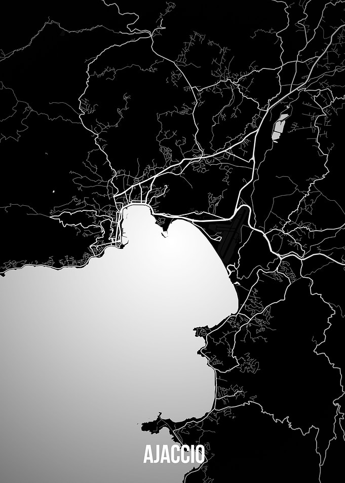 Ajaccio dark map