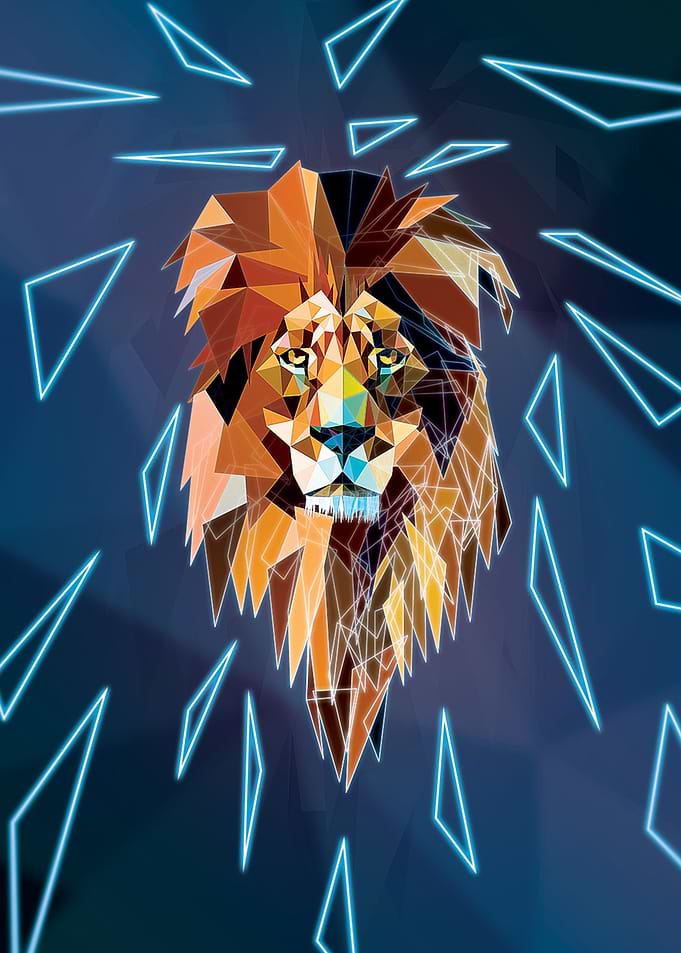 Geometric lion